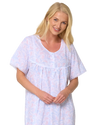 Leaf Print Short Sleeve Nightdress