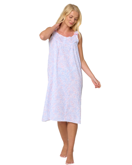 Leaf Print Strappy Nightdress