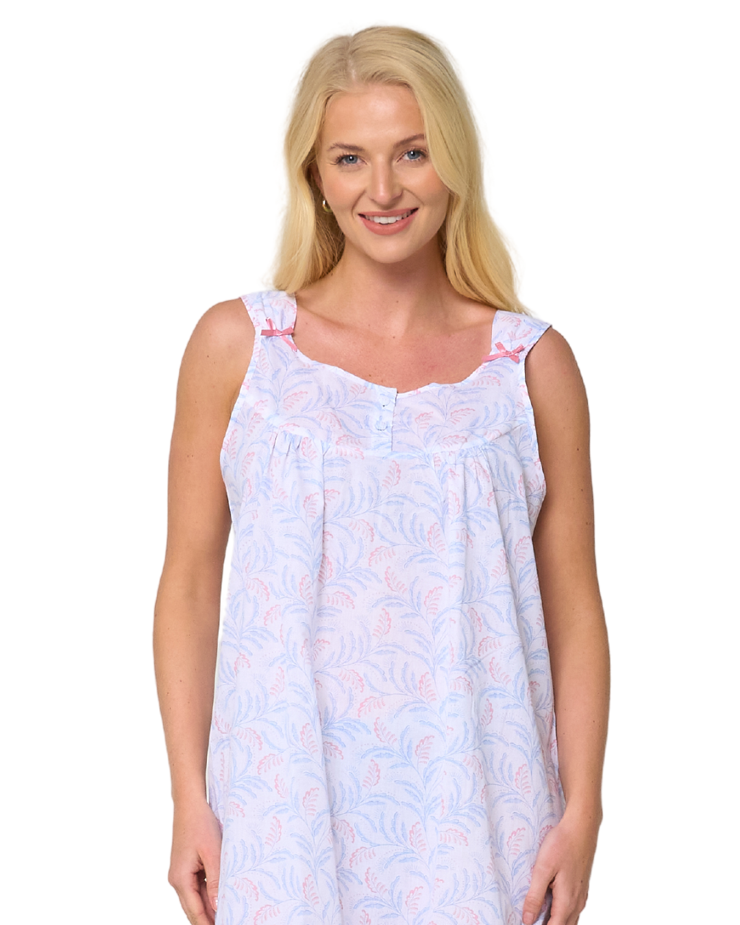 Leaf Print Strappy Nightdress