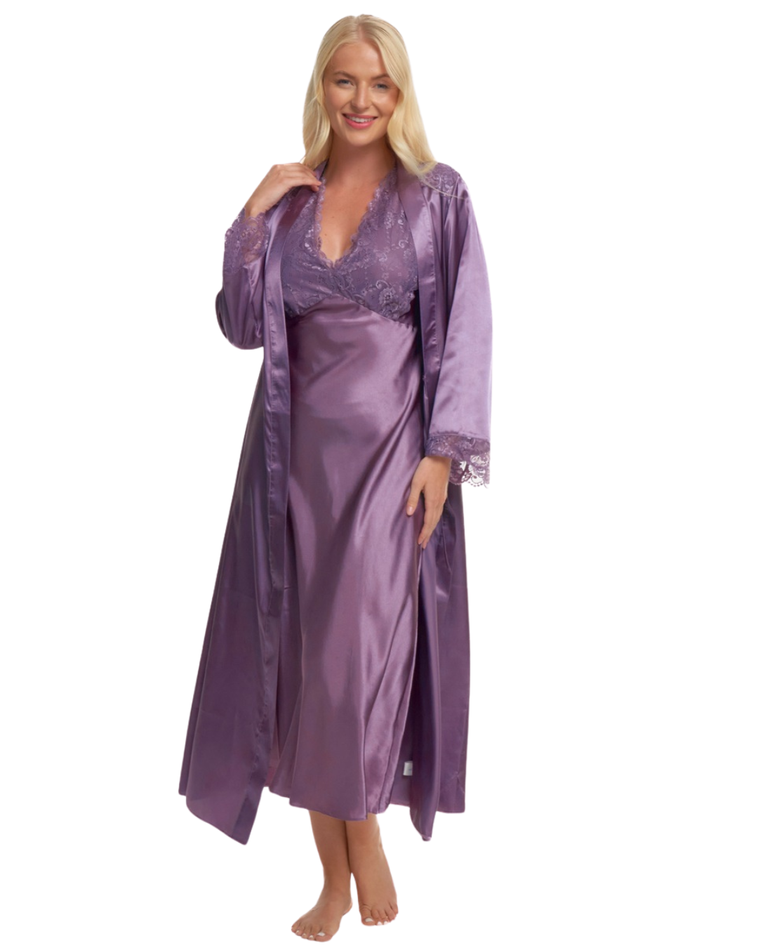 Satin & Lace Chemise Nightgown