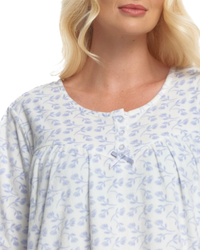 Long Sleeved Floral Fleece Nightdress