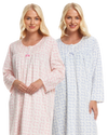 Long Sleeved Floral Fleece Nightdress