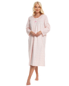 Long Sleeved Floral Fleece Nightdress