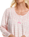 Long Sleeved Floral Fleece Nightdress