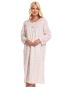 Long Sleeved Floral Fleece Nightdress