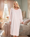Long Sleeved Floral Fleece Nightdress