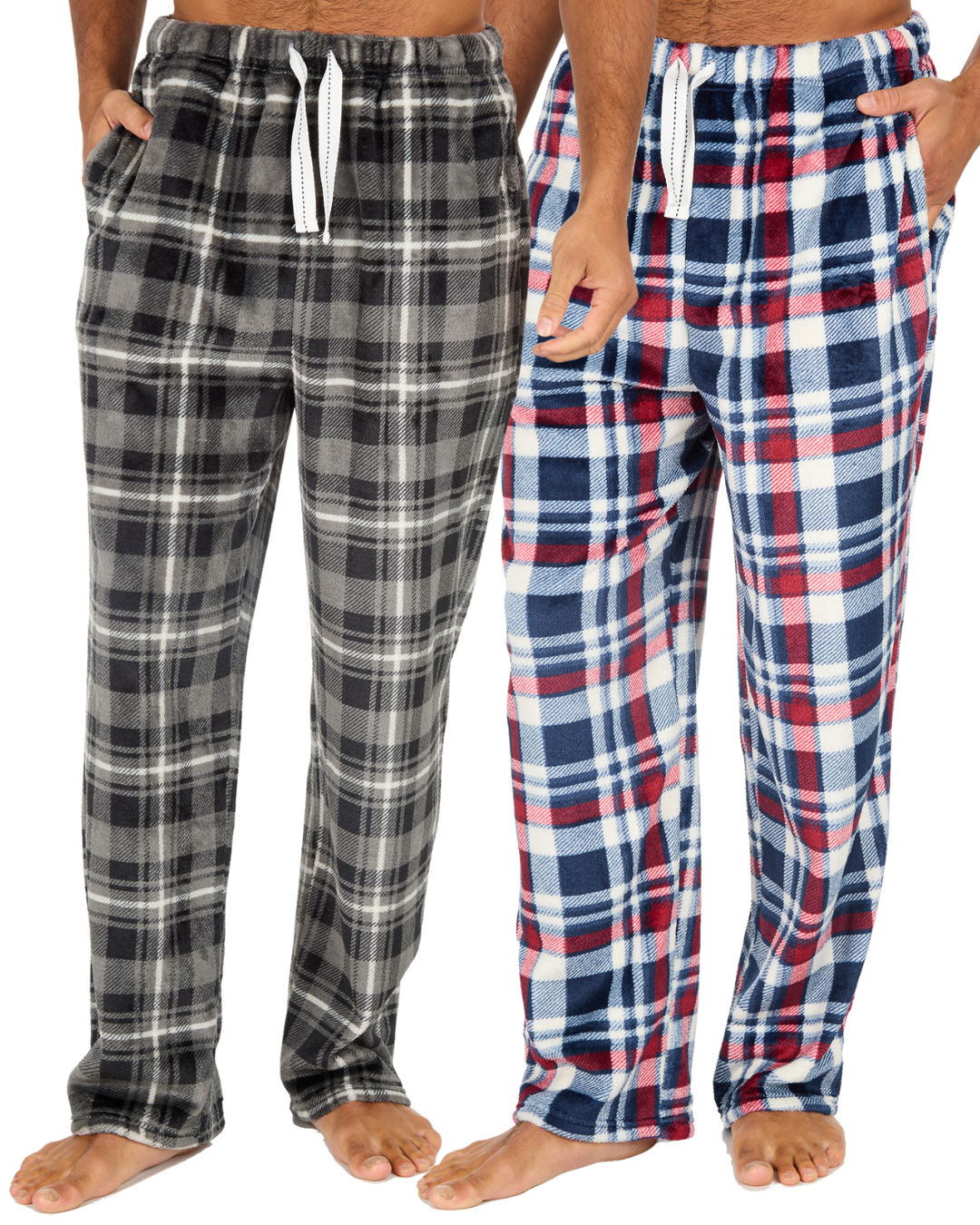 Mens Supersoft Check Fleece Trousers