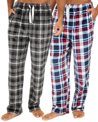Mens Supersoft Check Fleece Trousers