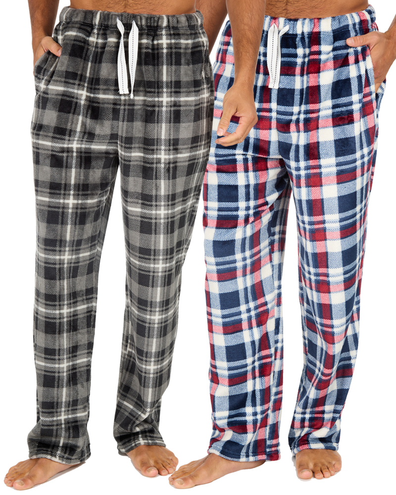 Mens Supersoft Check Fleece Trousers