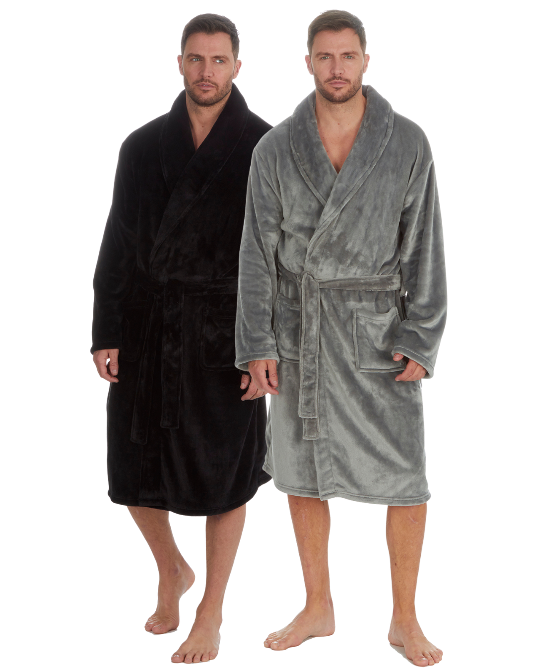 Mens Supersoft Fleece Tie Waist Robe