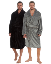 Mens Supersoft Fleece Tie Waist Robe