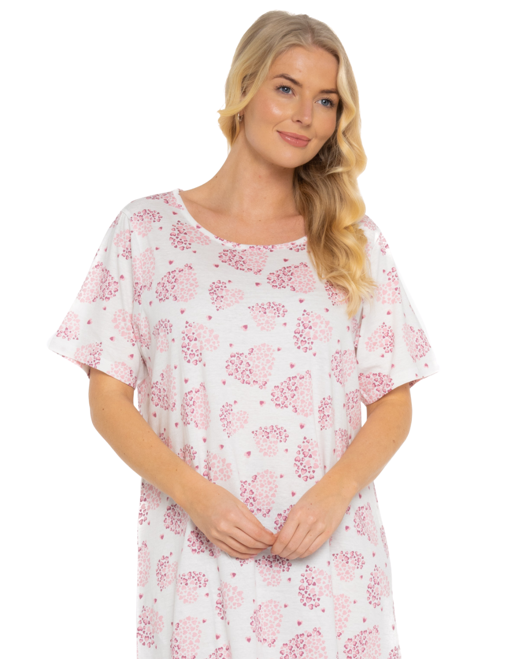 Pack of 2 Raspberry Heart 100% Cotton Nightshirts