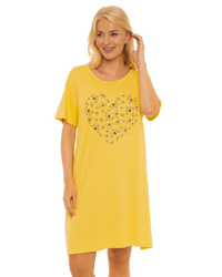 Women's 100% Cotton Pack of 2 Yellow Bee Nightshirts