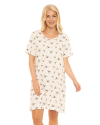 Women's 100% Cotton Pack of 2 Yellow Bee Nightshirts