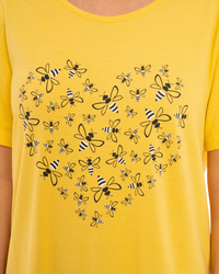 Women's 100% Cotton Pack of 2 Yellow Bee Nightshirts