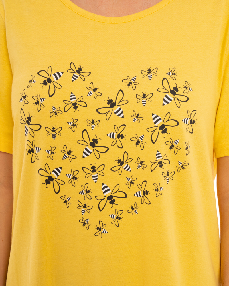 Women's 100% Cotton Pack of 2 Yellow Bee Nightshirts