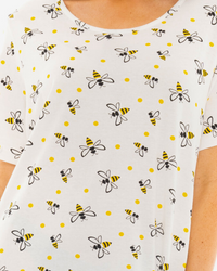 Women's 100% Cotton Pack of 2 Yellow Bee Nightshirts