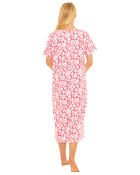 Pink Floral 100% Cotton Plus Size Nightdress