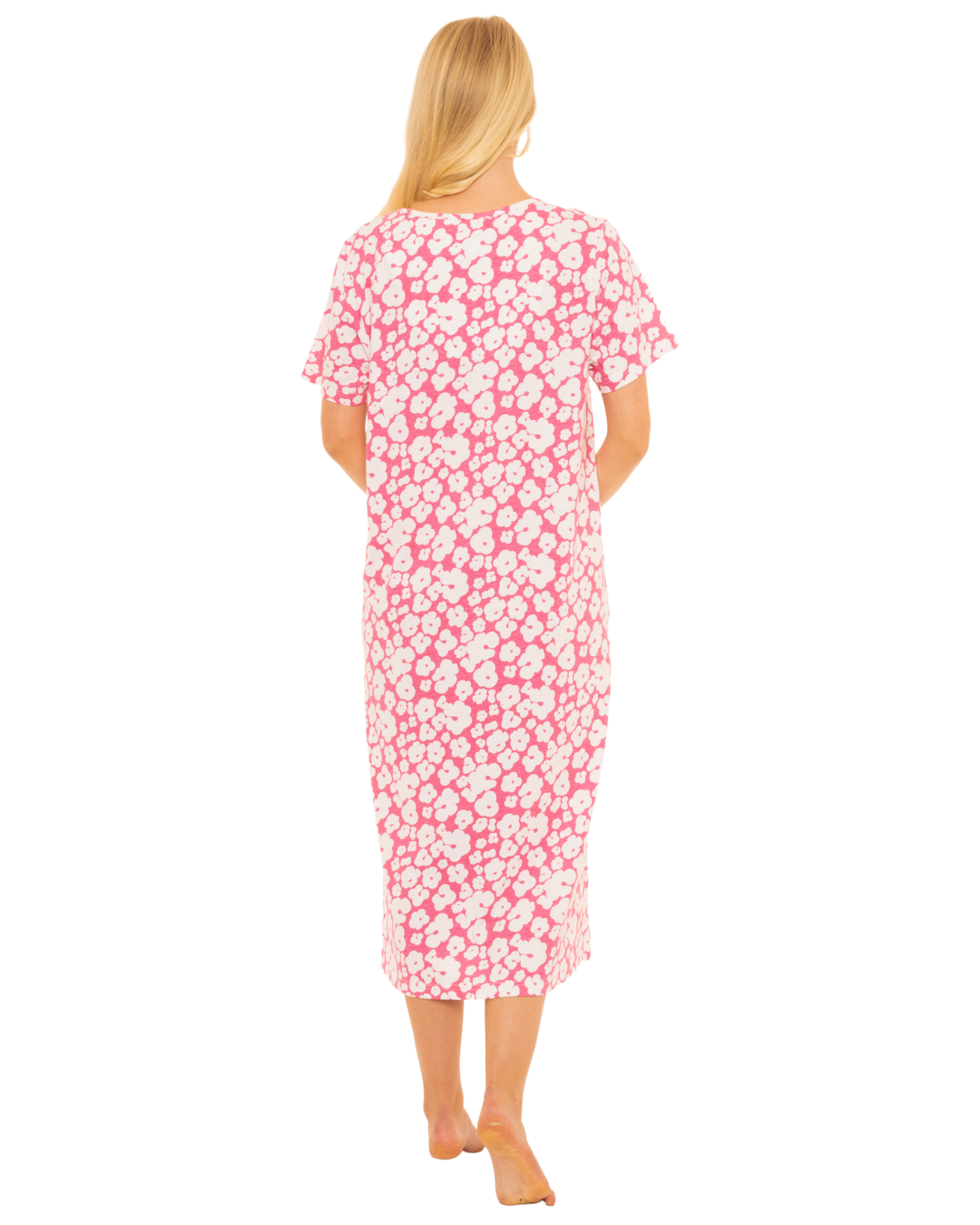 Pink Floral 100% Cotton Plus Size Nightdress