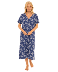 Navy Butterfly 100% Cotton Plus Size Nightdress