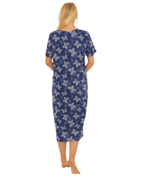 Navy Butterfly 100% Cotton Plus Size Nightdress