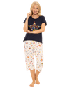 Women's Rainbow Star 100% Cotton Short Sleeved Cropped Leg Pyjamas