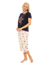 Women's Rainbow Star 100% Cotton Short Sleeved Cropped Leg Pyjamas