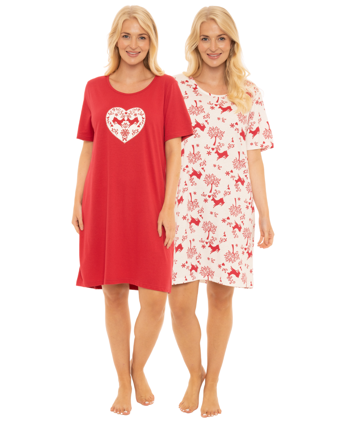 Pack of 2 Winter Stag 100% Cotton Nightshirts – Suzy & Me Collection