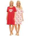 Pack of 2 Winter Stag 100% Cotton Nightshirts