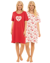 Pack of 2 Winter Stag 100% Cotton Nightshirts