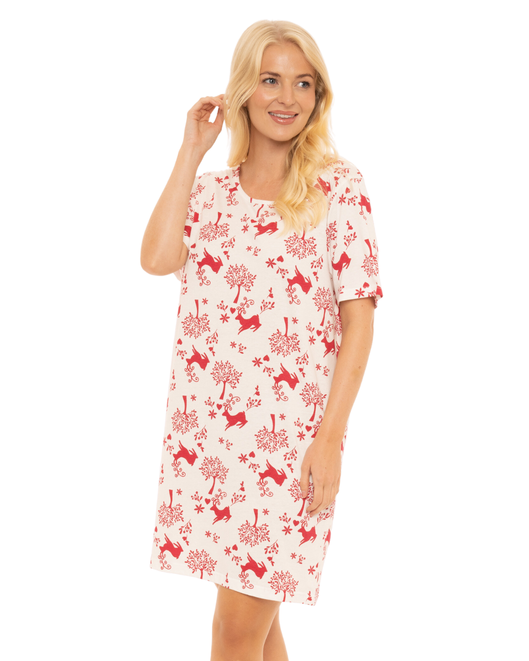 Pack of 2 Winter Stag 100% Cotton Nightshirts