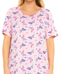 Women's 100% Cotton Pack of 2 Navy Summer Heart Nightshirts