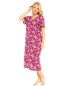 Burgundy Butterfly 100% Cotton Plus Size Nightdress