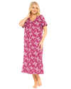 Burgundy Butterfly 100% Cotton Plus Size Nightdress