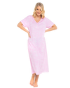 Pink Lace Floral 100% Cotton Plus Size Nightdress