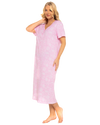 Pink Lace Floral 100% Cotton Plus Size Nightdress
