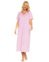 Pink Lace Floral 100% Cotton Plus Size Nightdress