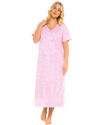 Pink Lace Floral 100% Cotton Plus Size Nightdress