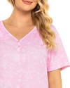 Pink Lace Floral 100% Cotton Plus Size Nightdress