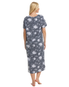 Grey Floral 100% Cotton Plus Size Nightdress