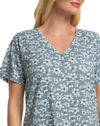 Sage Freesia 100% Cotton Plus Size Nightdress