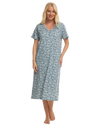 Sage Freesia 100% Cotton Plus Size Nightdress