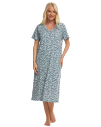Sage Freesia 100% Cotton Plus Size Nightdress