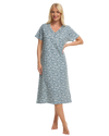 Sage Freesia 100% Cotton Plus Size Nightdress