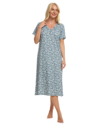 Sage Freesia 100% Cotton Plus Size Nightdress
