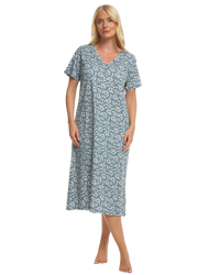 Sage Freesia 100% Cotton Plus Size Nightdress
