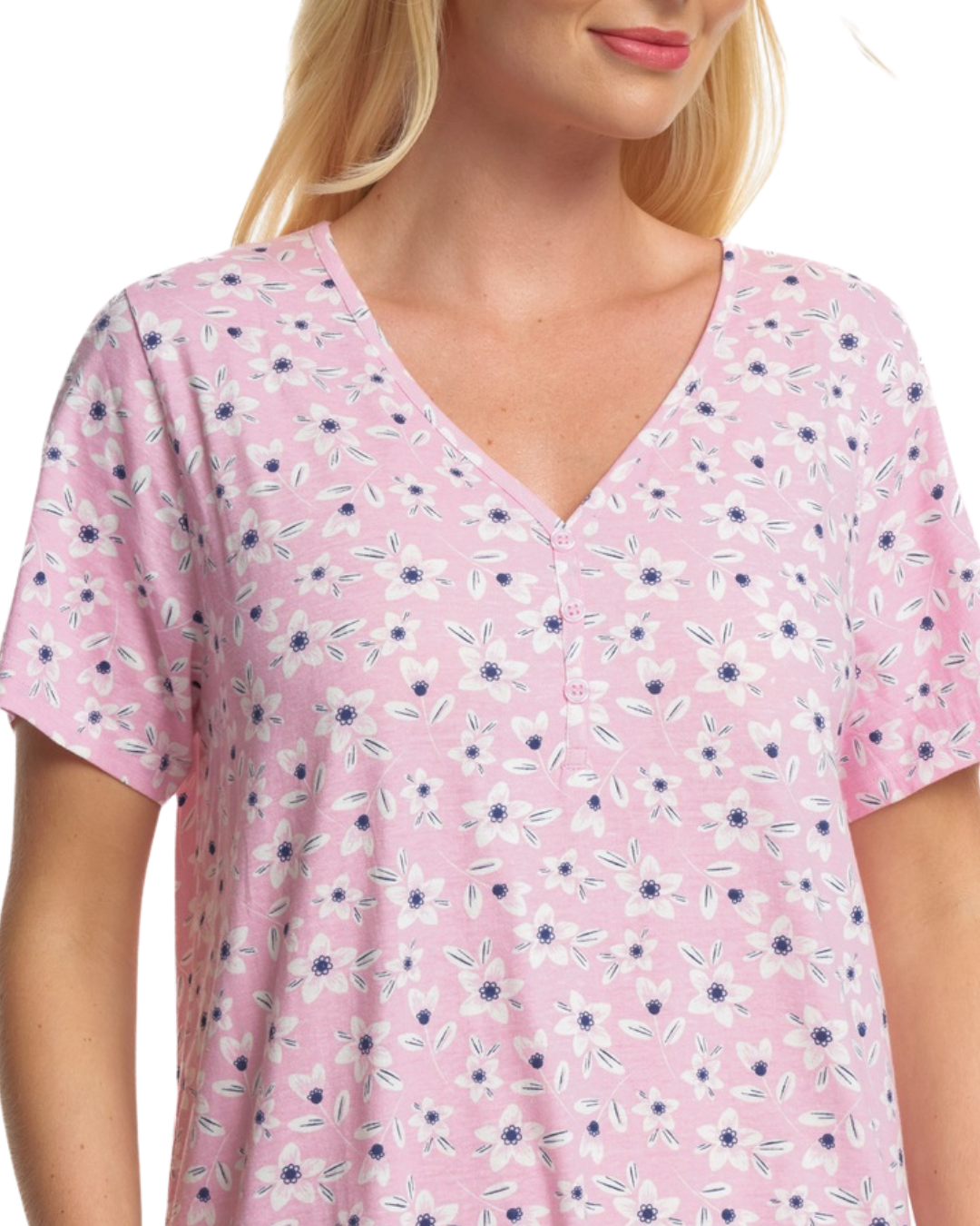 Raspberry Freesia 100% Cotton Plus Size Nightdress