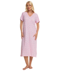 Raspberry Freesia 100% Cotton Plus Size Nightdress
