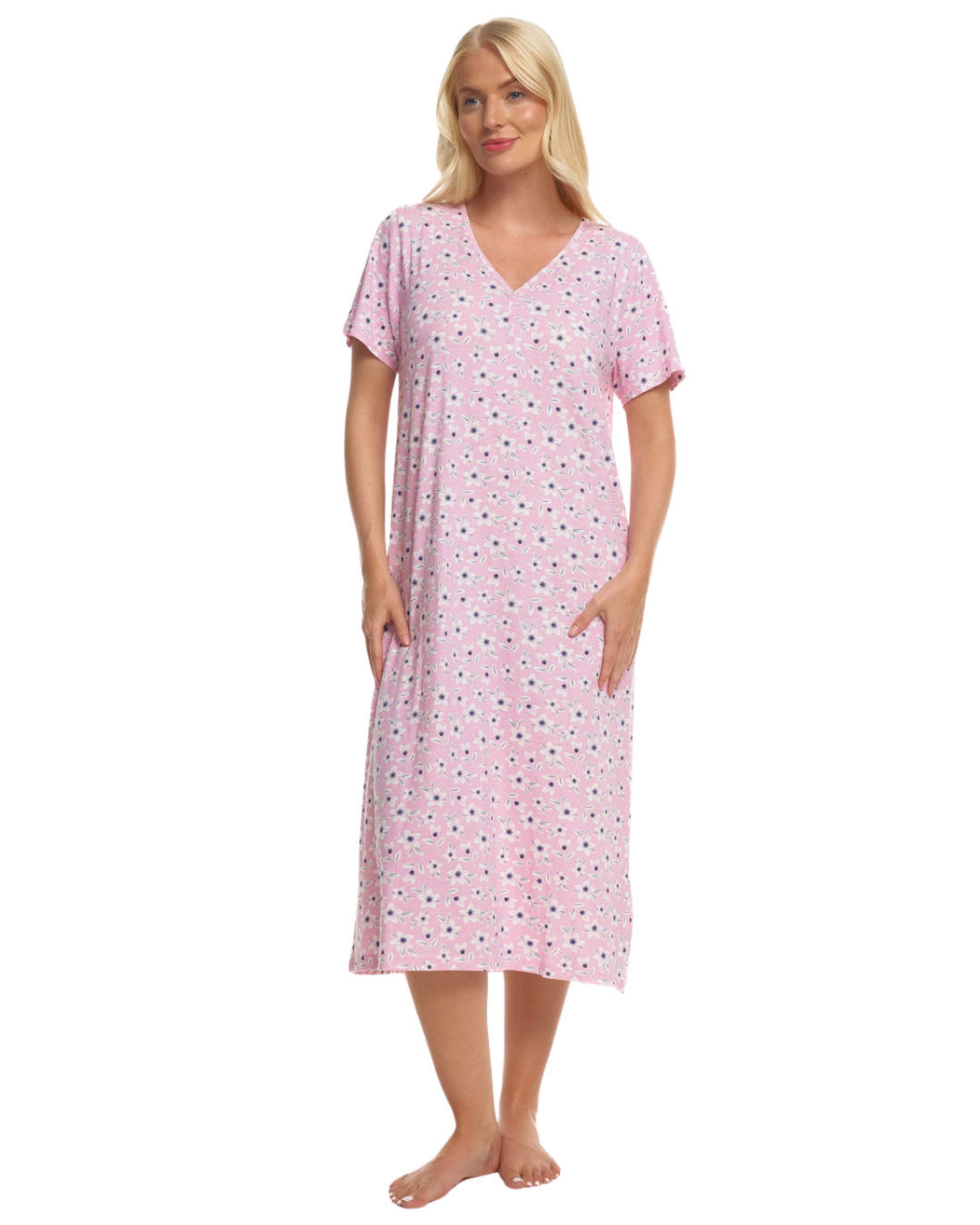 Raspberry Freesia 100% Cotton Plus Size Nightdress