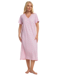 Raspberry Freesia 100% Cotton Plus Size Nightdress